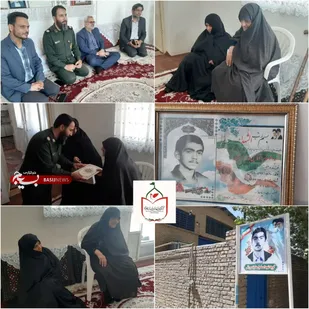 جانشین فرمانده سپاه پیشوا با مادر شهید هنرمند اسماعیل هداوند میرزایی دیدار کردند