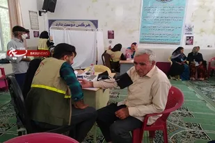 کاروان خدمت بسیج جامعه پزشکی شهرستان ممسنی در دهستان پیراشکفت