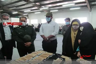 بازدید مسئولین شهرستان کاشمر از کارگاه تولید ماسک