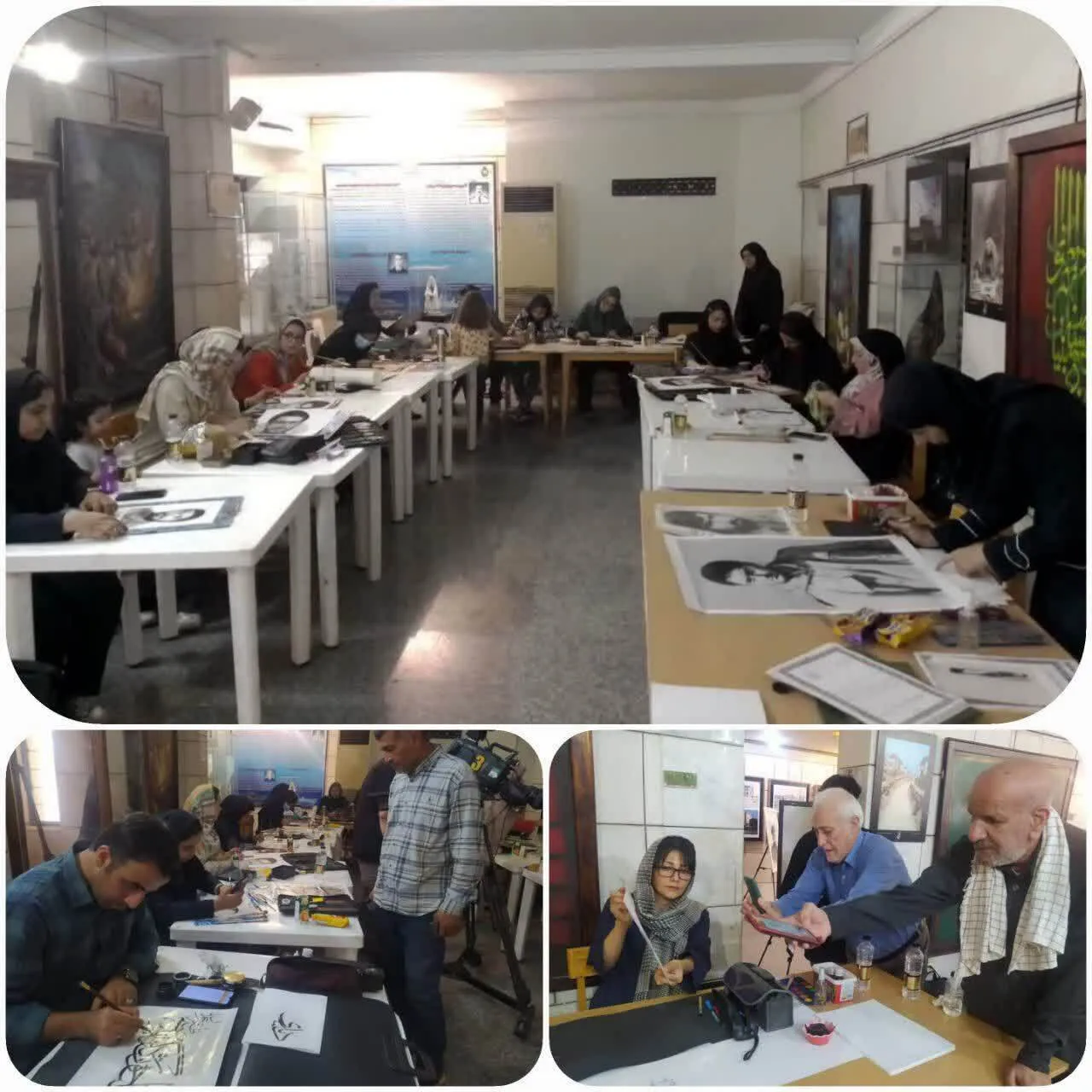 نمایشگاه و کارگاه هنرهای تجسمی به همت کانون بسیج هنرمندان خرمشهر(استان خوزستان)