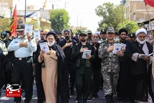 دسته عزاداری نیروهای مسلح در قم برگزار شد