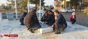 غباروبی وعطر افشانی مزار شهید فخری زاده
