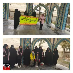 عطر افشانی غبارروبی گلزار شهدای شهر پردنجان