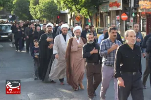 برپایی دسته عزاداری هیئت رزمندگان اسلام شهرستان ابهر+تصاویر