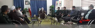 دیدار معاون هماهنگ کننده سپاه استان و فرمانده سپاه بجنورد با نماینده ولی فقیه درخراسان شمالی