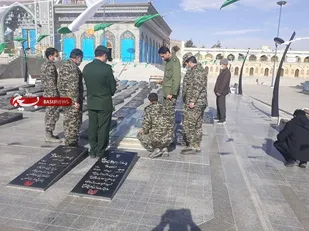 حضور رزمندگان و بسیجیان گردان 112 امام حسین علیه السلام در مراسم شهدای مدافع امنیت