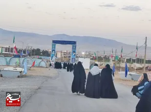 با بسیجیان شهرستان خانمیرزا در اردوی راهیان نور شمال&zwnj;غرب کشور
