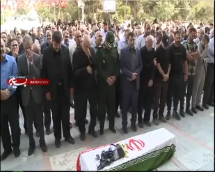 تشییع و تدفین پیکر حاج رجب هداوند پدر شهیدان هداوند در جوار آستان مبارک امام زادگان محمد (ع) و سکینه خاتون (ع)حصارک کرج