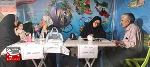 ایستگاه سلامت در دل تجمع مردم جیرفت؛ از ویزیت متخصص اطفال تا پایش فشار خون