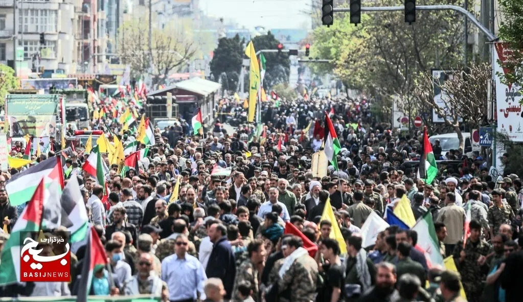 فریاد آزادی‌خواهی، حق‌طلبی و استکبارستیزی مردم مشهدالرضا در هم‌نوایی با مردم مظلوم فلسطین+فیلم و تصاویر