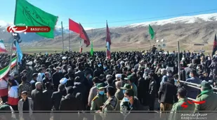 تشییع پیکر شهدای گمنام در شهرستان خانمیرزا