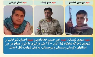 خداحافظی مردم شهید پرور کرمان با ۳ فرزند غیورشان در ناجا