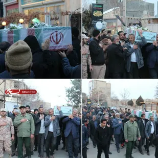 مراسم وداع با شهید گمنام در شهر رویان+ کلیپ