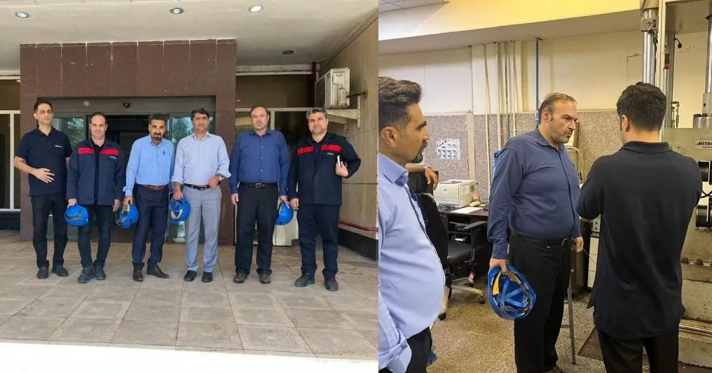 حضور ارزیابان سازمان پژوهش‌های علمی و صنعتی ایران در شرکت فولاد اکسین خوزستان