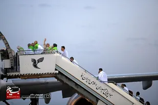 اعزام نخستین کاروان حجاج از فرودگاه همدان به سرزمین وحی