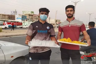 برپایی ایستگاه صلواتی به مناسبت عید بزرگ ولایت در شهر چغادک