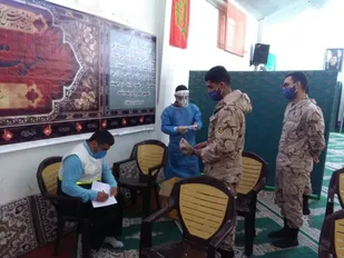 انجام تست کرونا سربازان سپاه شاهرود+ تصاویر