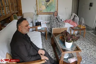 تجلیل از مادران  شهدا/دیدار فرمانده لشکر14امام حسین(علیه السلام) با مادر شهیدخرازی