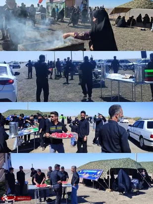 برپایی موکب و شرکت در همایش و سوگواره بزرگ رضویون شهرستان هرند
