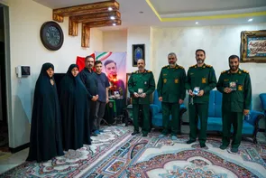 دیدار فرمانده سپاه استان البرز، با خانواده جنگ دوازده روزه و رمضان استان