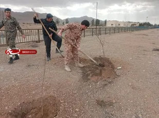 کاشت نهال بمناسبت روز درخت کاری، هر نهال به نام یک شهید