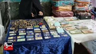 حمایت بانوان خوزستانی از جبهه مقاومت از جنس طلا