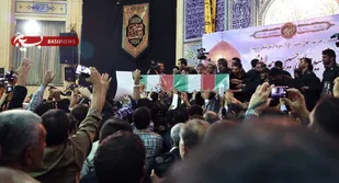 وداع دانشجویان با سردار شهید همدانی در مسجد دانشگاه بوعلی همدان