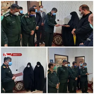 دیدار و سرکشی فرمانده سپاه امیرالمومنین(ع) با خانواده سرهنگ پاسدار زنده یاد حاج کریم میشی در دهلران