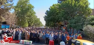 تشییع پیکر شهید جنایت رژیم صهیونیستی در شاهرود