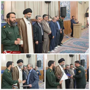 آئین تکریم و معارفه فرمانده انتظامی در نمازجمعه شهرستان پیشوا