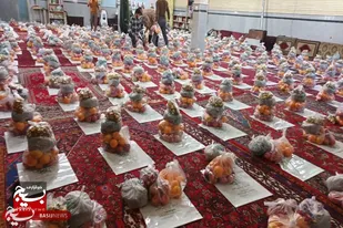 توزیع ۵۰۰ بسته یلدایی و حمایتی به همت حوزه نرجس خاتون همدان+تصاویر