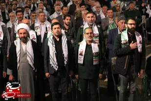 مراسم چهلمین روز شهادت سرلشکر پاسدار غلامرضا سلیمانی در شهرستان فارسان