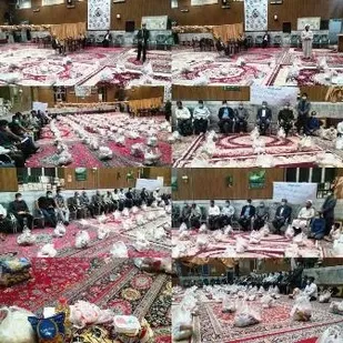 توزیع ۱۰۰ بسته سبد غذایی در شهر انابد