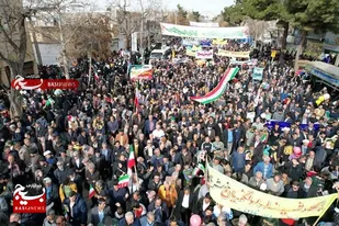 &nbsp;ملت ایران همیشه پای انقلاب هستند/راهپیمایی ۲۲ بهمن در نیشابور+عکس و فیلم