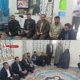 دیدار مسئول سازمان بسیج کارگران و کارخانجات کشور با خانواده شهید طالبی در شهرستان قائمشهر
