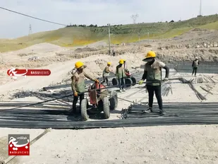 جهادگران شهید باکری پای کار طرح شهید تجلایی طرح ملی مسکن در سهند