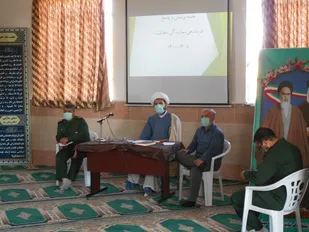 نشست صمیمی فرماندهی، مسئول نمایندگی و مسئول حفاظت ناحیه مقاومت بسیج بجستان