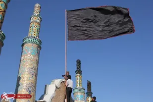 سیاهپوشان صحن و سرای ابن الرضا(ع) به مناسبت فرارسیدن عزای حسینی