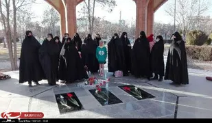 غبار روبی مزار شهدای گمنام شهرستان کبودراهنگ (شهدای والفجر ۸)