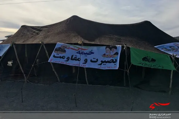 برپایی خیمه مقاومت توسط بسیجیان طایفه ریگی درخاش