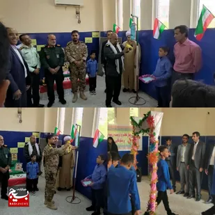زنگ ملی &laquo;ایثار و مقاومت&raquo; در مدارس جزیره بوموسی نواخته شد