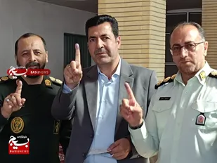 حضور مسئولان شهرستانی میامی پای صندوق رای+ عکس