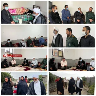 دیدار مسئولین شهرستان کنگان با خانواده شهدا به مناسبت وفات ام البنین (س)