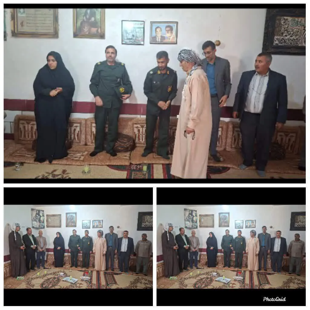 تقدیر فرمانده حوزه شهید صدوقی از خانواده شهید بهرام حیدری