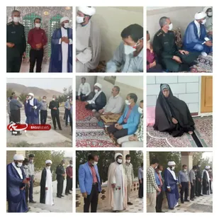 سرکشی از خانواده شهدای روستای حصن آباد زرند و غبار روی قبور شهدای این روستا برگزار گردید