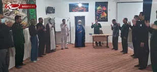 حضور هیات امنای هیات رزمندگان اسلام شهرستان منوجان در مجلس عزاری حسینی سپاه منوجان