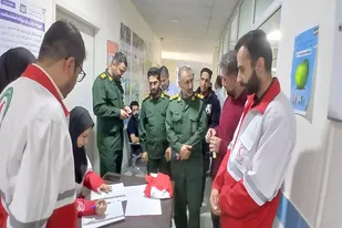 مشارکت فعال بسیجیان و پاسداران ناحیه مقاومت بسیج شهرستان رزن در طرح اهدای خون سیار