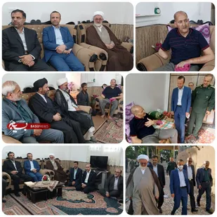 دیدار مسئولان شاهرود با جانباز دفاع مقدس در بسطام + عکس