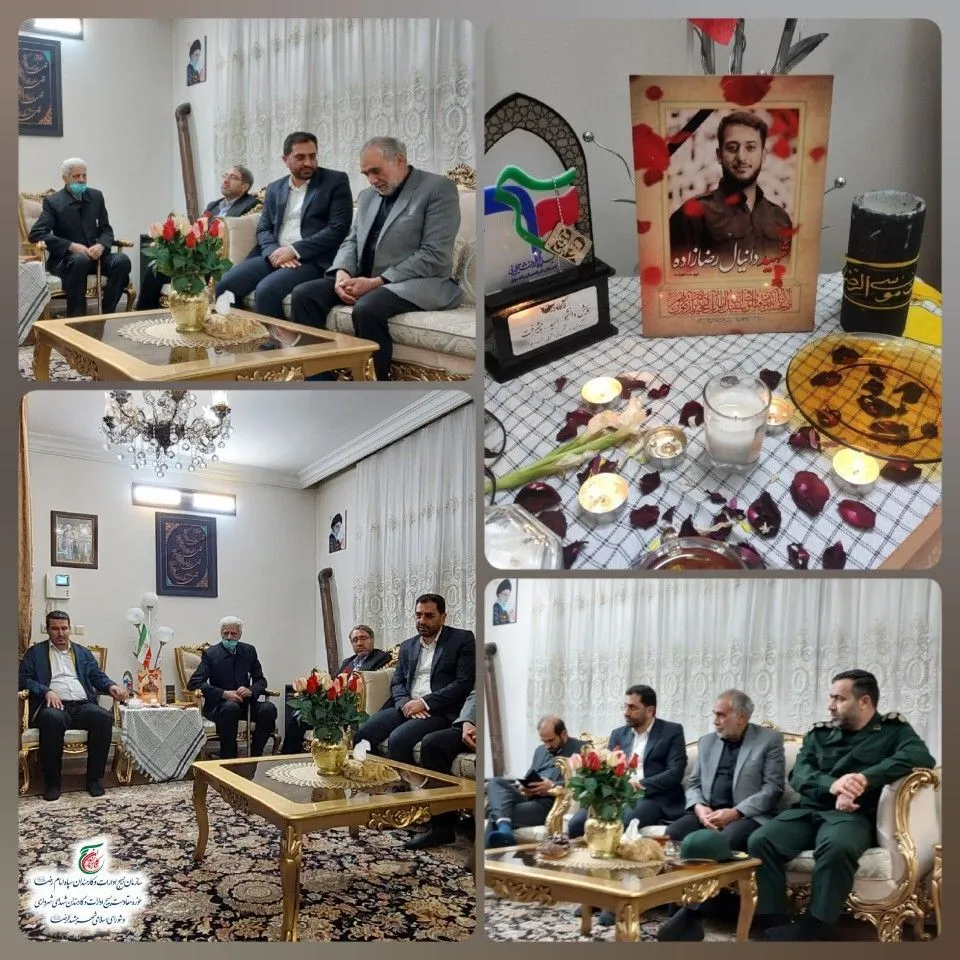 دیدار کارمندان بسیجی با خانواده شهدای مدافع امنیت