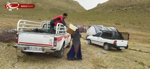 امدادرسانی سرخ پوشان هلال مهربانی به عشایر دهاقان